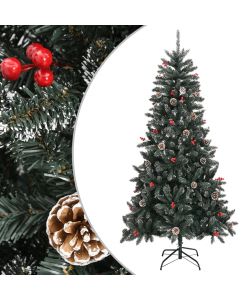 Albero di Natale Artificiale con Base Verde 210 cm PVC