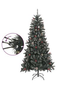 Albero di Natale Artificiale con Base Verde 210 cm PVC
