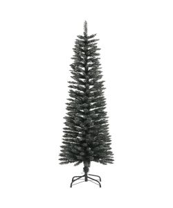 Albero di Natale Artificiale Sottile con Base Verde 120 cm PVC