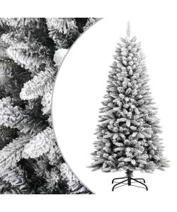 Albero di Natale Artificiale con Neve Floccata 120 cm PVC e PE