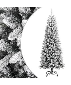 Albero di Natale Artificiale con Neve Floccata 180 cm PVC e PE