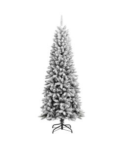 Albero di Natale Artificiale con Neve Floccata 180 cm PVC e PE