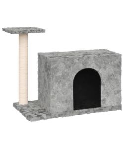 Albero per Gatti con Tiragraffi in Sisal Grigio Chiaro 51 cm