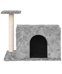 Albero per Gatti con Tiragraffi in Sisal Grigio Chiaro 51 cm