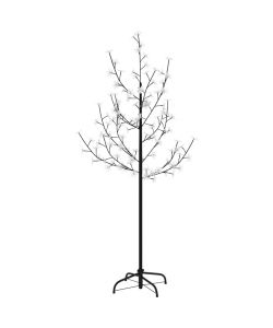 Albero di Ciliegio con 84 LED Bianco Caldo 120 cm