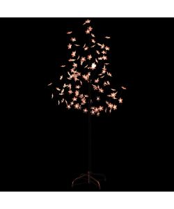 Albero di Ciliegio con 84 LED Bianco Caldo 120 cm