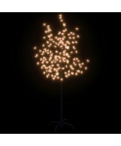 Albero di Ciliegio con 120 LED Bianco Caldo 150 cm