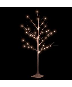 Betulla con LED Bianco Caldo 48 LED 120 cm