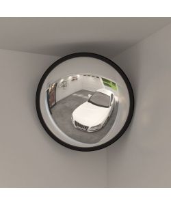 Specchio Convesso per Traffico Interno Nero 40 cm in Acrilico
