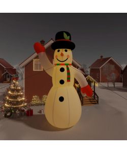 Pupazzo di Neve Natalizio Gonfiabile con LED 805 cm