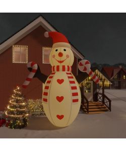 Pupazzo di Neve Natalizio Gonfiabile con LED 630 cm