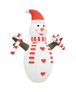 Pupazzo di Neve Natalizio Gonfiabile con LED 630 cm