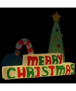 Decorazione Gonfiabile Merry Christmas con LED 197 cm