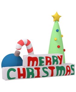 Decorazione Gonfiabile Merry Christmas con LED 197 cm
