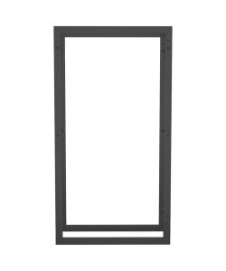 Portalegna Nero Opaco 50x28x94 cm Acciaio