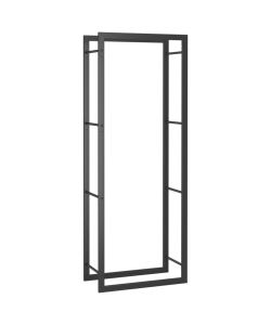 Portalegna Nero Opaco 50x28x132 cm in Acciaio