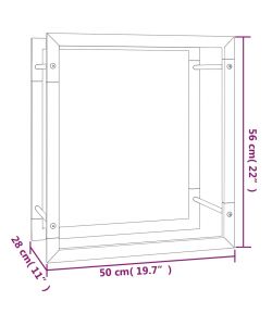 Portalegna Nero Opaco 80x28x86