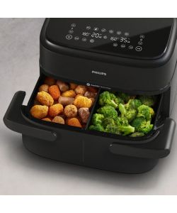 Philips Friggitrice ad aria doppio cestello 7,1 L nera - 2450 W