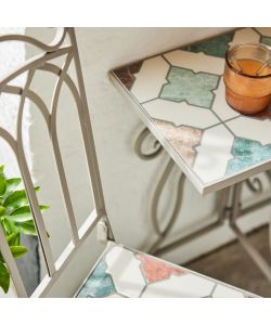 Sedia Marrakech con mosaico
