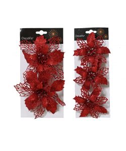 Decoris Clip Stella di Natale Oro Decorativa - Misure Assortite