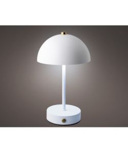 Lumineo Lampada da tavolo LED ricaricabile bianca 25 cm