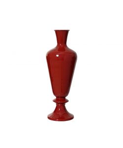 Decoris Vaso Decorativo in Ferro Rosso - 20x57cm