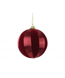 Decoris Pallina Natalizia in Gommapiuma Rosso - Riflessi di Luce - 8cm
