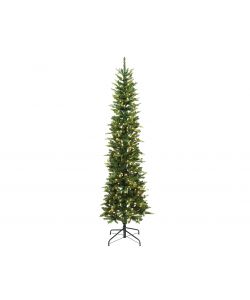 Everlands Albero di Natale Slim 210 cm con LED Bianco Caldo