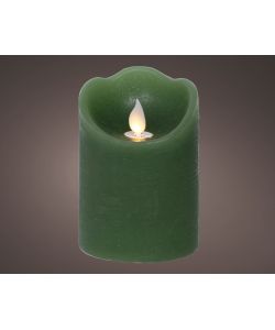 Lumineo Candela Natalizia LED Verde - Calda e Sicura - 7,5x10cm