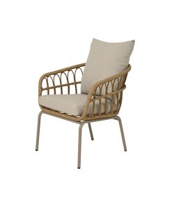 Set Amadora Salotto da Giardino in Vimini - Tavolino, Divano, 2 Sedie