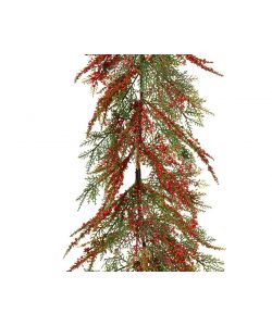 Everlands Ghirlanda Natalizia con Bacche Rosse 180 cm