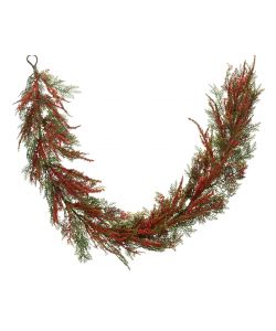 Everlands Ghirlanda Natalizia con Bacche Rosse 180 cm