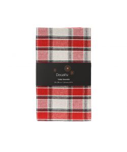 Decoris Runner da Tavola Natalizio Tartan Verde Rosso 150x30 cm