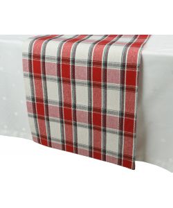 Decoris Runner da Tavola Natalizio Tartan Verde Rosso 150x30 cm