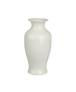 Vaso decorativo bianco in ferro 17x33,5 cm per interni