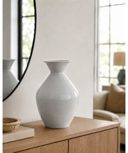 Vaso in ferro Decorativo Grigio 25xH37 cm - Complemento d'arredo moderno