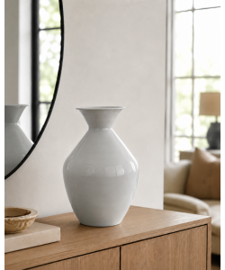 Vaso in ferro Decorativo Grigio 25xH37 cm - Complemento d'arredo moderno