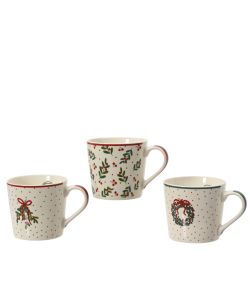 Mug natalizia in porcellana - assortita 0,4L 9,5x13x8,8 cm 3 disegni