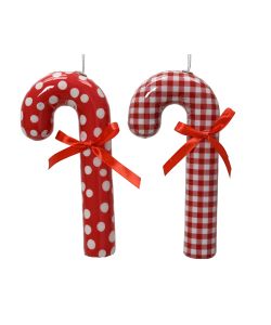 Decorazioni Natalizie Candy - Stick Rosso e Bianco 9,6x3,7xH20 cm