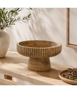 Kaemingk Ciotola Decorativa Legno Naturale Ovale 39x29xH17 cm Rustica