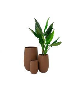 Vaso Tyler per Piante Rotondo Verde Antico Ø48 cm 75 cm Fibra Clayp