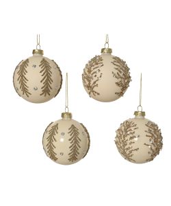 Sfera decorativa in vetro diam.8cm con strass - Modello assortito