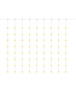 Lumineo Tenda LED Argento - Luci Esterno con Timer - 120x120 cm