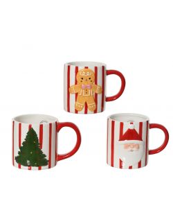 Kitchen Goods Tazza in Ceramica - Fantasie Natalizie - 9x10 cm