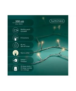 Lumineo Luci LED - 200 Bulbi Luce Calda 15m da Esterno
