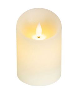 Lumineo Candela LED Realistica Crema 7,5x13,5 cm con Timer