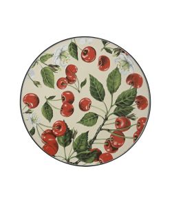 Tavolo Pieghevole Monaco con Piano Mosaico Decoro Ciliegie 58x76cm