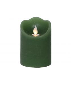 Lumineo Candela LED Verde - Eleganza e Atmosfera Calda - 7,5x12,5 cm