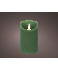 Lumineo Candela LED Verde - Eleganza e Atmosfera Calda - 7,5x12,5 cm