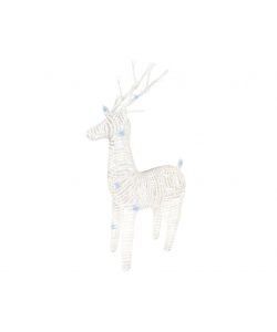 Decorazione Renna in vimini con 72 Luci LED - 24x60x104 cm - Esterno